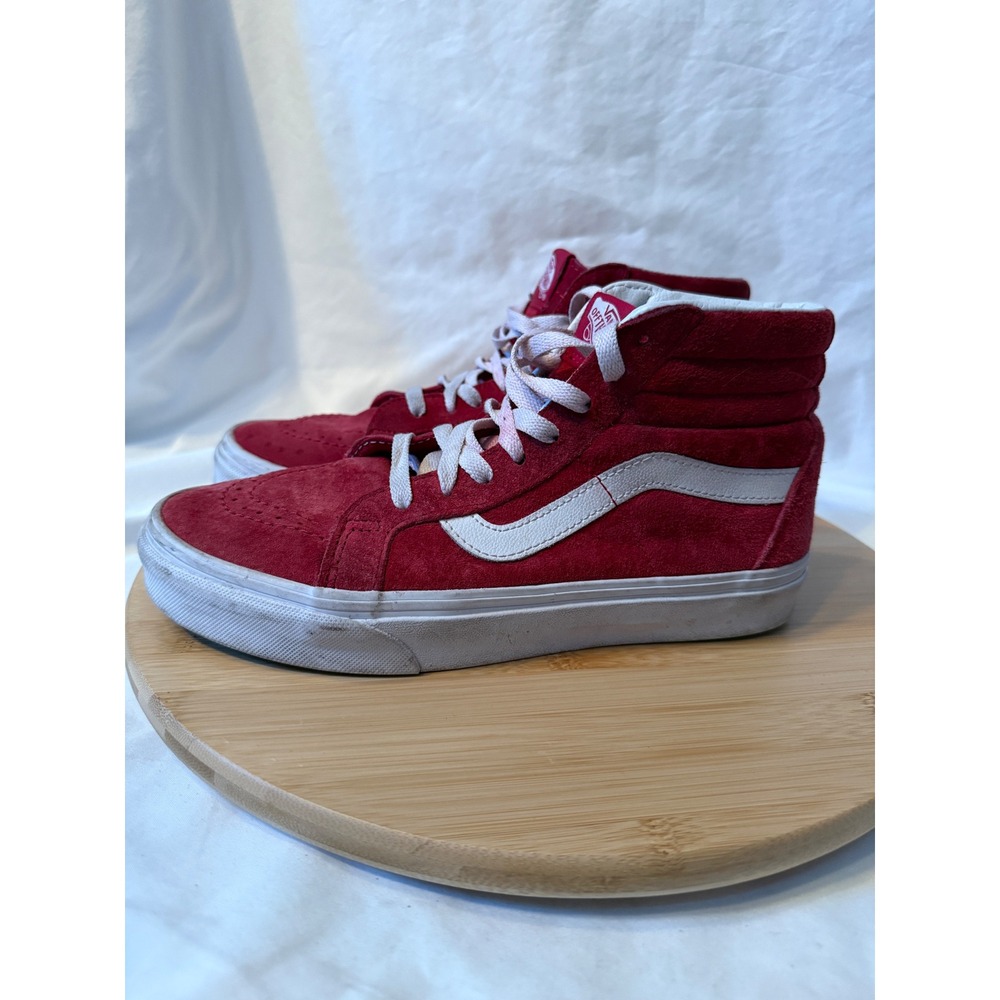 Vans Sk8-Hi Red Suede High Top Sneakers Mens 6.5 Womens 8.0 721356